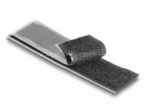 Delock samoljepljiva čičak traka s jakim ljepilom, strana A i B, 25 m × 25 mm, crna (20859)